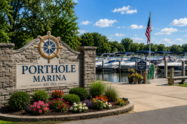Porthole Marina-sign