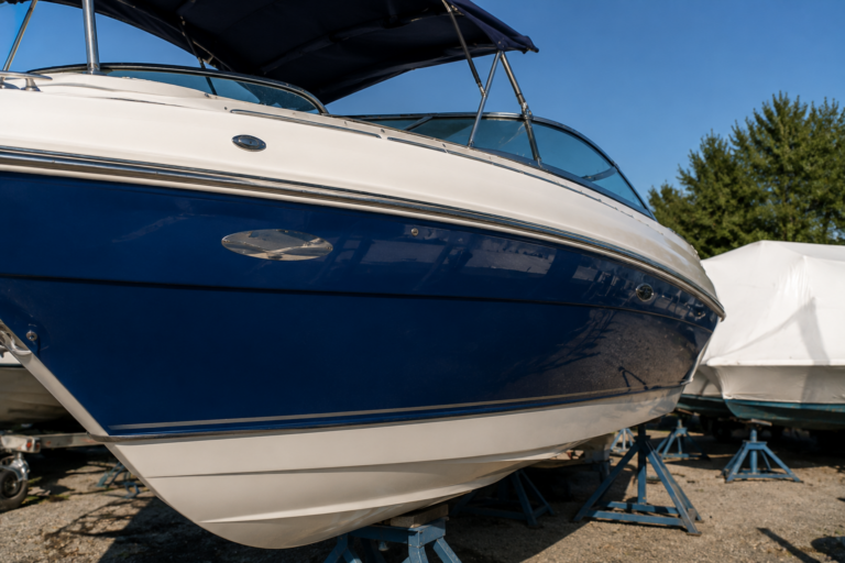 fiberglass boat glossy